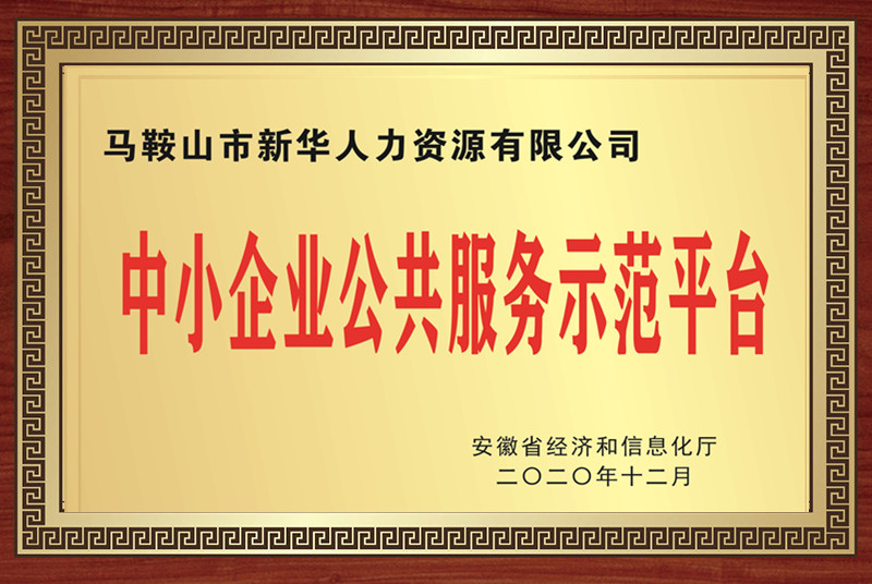 2020年安徽省中小企業公共服務示范平臺